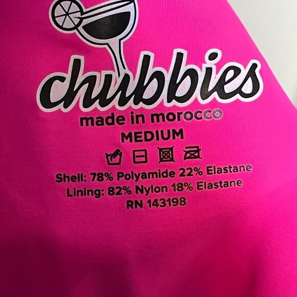 CHUBBIES The Electric Open Back One Piece Swimsuit Size Medium Neon Lights - Picture 4 of 6